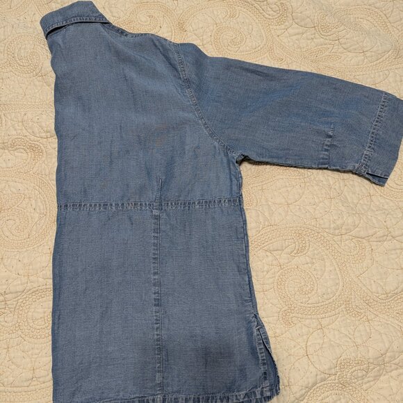 Tru Sports Women's Blouse Sz. 46 Blue Chambray - Picture 3 of 15